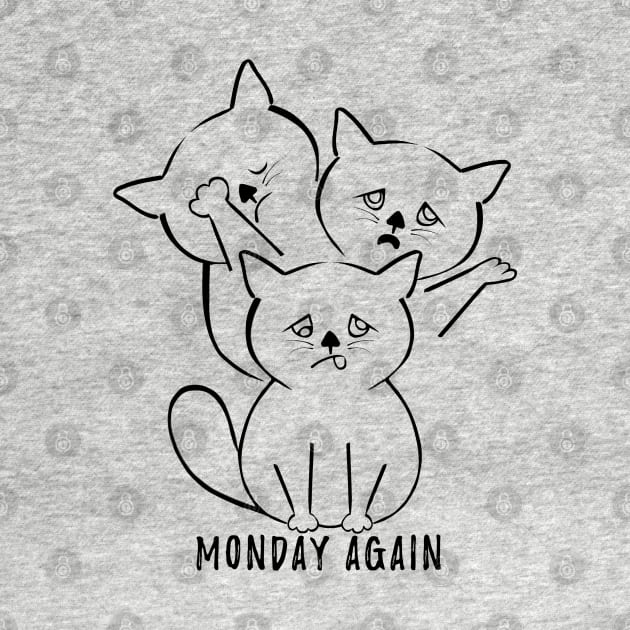 Monday morning - Exhausted cats by Saishaadesigns